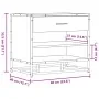 Banco zapatero madera de ingeniería gris sonoma 60x40x53,5 cm de , Bancos para recibidores y almacenamiento - Ref: Foro24-849...