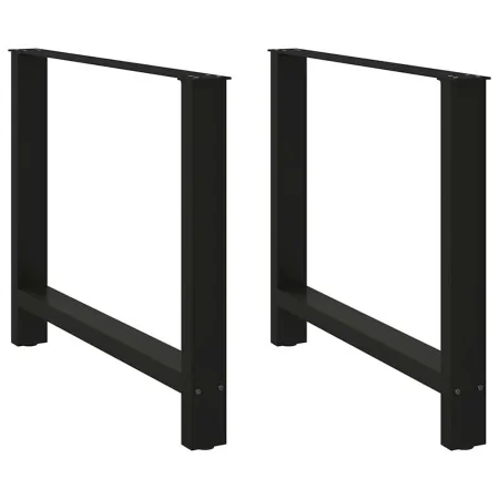 Patas de mesa de centro acero negro 2 uds 90x(72-73) cm de , Patas para mesas - Ref: Foro24-4013316, Precio: 98,41 €, Descuen...