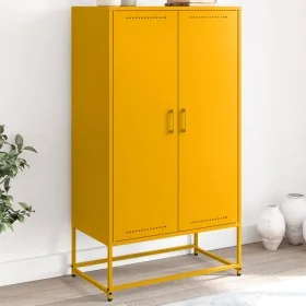 Aparador de acero amarillo mostaza 68,5x38,5x123,5 cm by , Sideboards - Ref: Foro24-846497, Price: 107,61 €, Discount: %