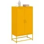 Aparador de acero amarillo mostaza 68,5x38,5x123,5 cm de , Aparadores - Ref: Foro24-846497, Precio: 107,61 €, Descuento: %
