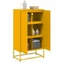 Aparador de acero amarillo mostaza 68,5x38,5x123,5 cm de , Aparadores - Ref: Foro24-846497, Precio: 107,61 €, Descuento: %