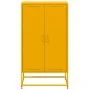 Aparador de acero amarillo mostaza 68,5x38,5x123,5 cm de , Aparadores - Ref: Foro24-846497, Precio: 107,61 €, Descuento: %