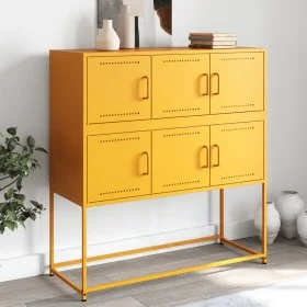 Aparador de acero laminado en frío amarillo 100,5x39x107 cm von , Sideboards - Ref: Foro24-846599, Preis: 108,78 €, Rabatt: %
