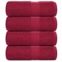 Toallas invitados 4 uds 100% algodón burdeos 30x50 cm 360 gsm by , Towels - Ref: Foro24-136732, Price: 17,55 €, Discount: %