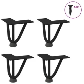 Patas de mesa tipo horquilla 4 unidades acero macizo negro 10cm von , Tischbeine - Ref: Foro24-4012428, Preis: 32,83 €, Rabat...