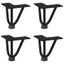 Patas de mesa tipo horquilla 4 unidades acero macizo negro 10cm by , Table legs - Ref: Foro24-4012428, Price: 32,83 €, Discou...