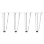 Patas de mesa tipo horquilla 4 uds acero macizo blanco 30 cm by , Table legs - Ref: Foro24-4012437, Price: 46,63 €, Discount: %