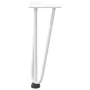 Patas de mesa tipo horquilla 4 uds acero macizo blanco 30 cm by , Table legs - Ref: Foro24-4012437, Price: 46,63 €, Discount: %
