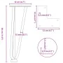 Patas de mesa tipo horquilla 4 uds acero macizo blanco 30 cm by , Table legs - Ref: Foro24-4012437, Price: 46,63 €, Discount: %