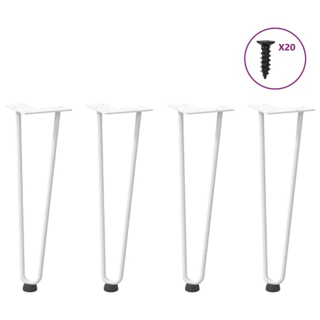 Patas de mesa tipo horquilla 4 uds acero macizo blanco 42 cm von , Tischbeine - Ref: Foro24-4012421, Preis: 48,58 €, Rabatt: %