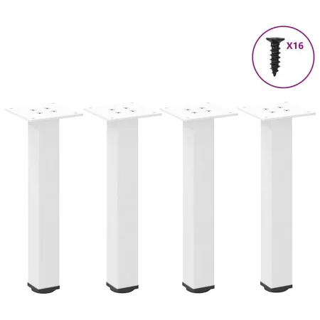 Patas para mesa de centro 4 uds acero blanco 30-32 cm by , Table legs - Ref: Foro24-4012449, Price: 36,78 €, Discount: %
