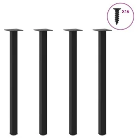 Patas para mesa de centro 4 uds acero negro 72-74 cm by , Table legs - Ref: Foro24-4012456, Price: 52,93 €, Discount: %