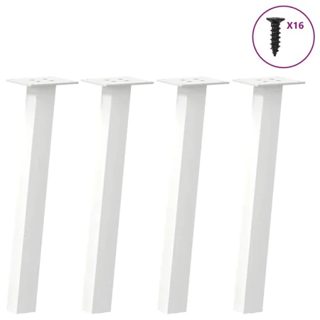 Patas para mesa de centro 4 uds acero blanco 42 cm by , Table legs - Ref: Foro24-4012489, Price: 41,21 €, Discount: %