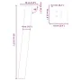 Patas para mesa de centro 4 uds acero blanco 42 cm by , Table legs - Ref: Foro24-4012489, Price: 41,21 €, Discount: %