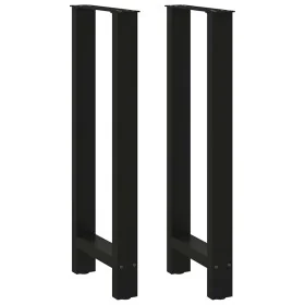 Patas de mesa de centro acero negro 2 uds 50x(100-101) cm von , Tischbeine - Ref: Foro24-4013340, Preis: 131,68 €, Rabatt: %