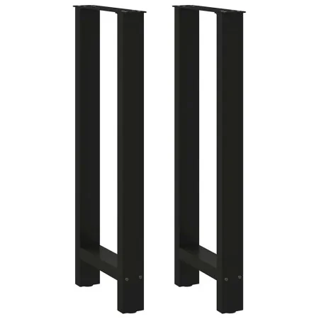 Patas de mesa de centro acero negro 2 uds 50x(100-101) cm de , Patas para mesas - Ref: Foro24-4013340, Precio: 131,30 €, Desc...