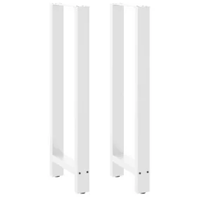 Patas de mesa de centro acero blanco 2 uds 40x(110-111) cm by , Table legs - Ref: Foro24-4013349, Price: 107,59 €, Discount: %