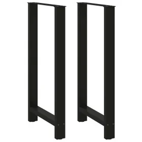 Patas de mesa de centro acero negro 2 uds 60x(110-111) cm by , Table legs - Ref: Foro24-4013356, Price: 161,32 €, Discount: %