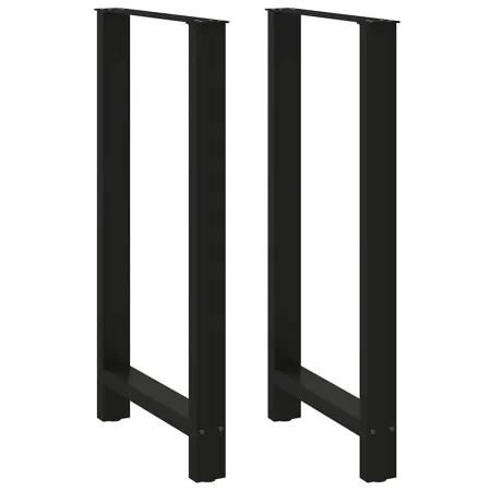Patas de mesa de centro acero negro 2 uds 60x(110-111) cm by , Table legs - Ref: Foro24-4013356, Price: 161,32 €, Discount: %