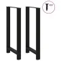 Patas de mesa de centro acero negro 2 uds 60x(110-111) cm by , Table legs - Ref: Foro24-4013356, Price: 161,32 €, Discount: %