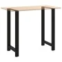 Patas de mesa de centro acero negro 2 uds 60x(110-111) cm by , Table legs - Ref: Foro24-4013356, Price: 161,32 €, Discount: %