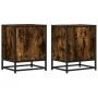 Mesitas noche 2 uds madera ingeniería roble ahumado 40x31x50 cm de , Mesitas de noche - Ref: Foro24-848714, Precio: 64,17 €, ...