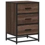Mesita noche madera ingeniería roble marrón 40x34,5x60cm metal von , Nachttische - Ref: Foro24-848723, Preis: 62,39 €, Rabatt: %