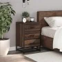 Mesita noche madera ingeniería roble marrón 40x34,5x60cm metal von , Nachttische - Ref: Foro24-848723, Preis: 62,39 €, Rabatt: %