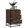 Mesita noche madera ingeniería roble marrón 40x34,5x60cm metal von , Nachttische - Ref: Foro24-848723, Preis: 62,39 €, Rabatt: %