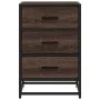 Mesita noche madera ingeniería roble marrón 40x34,5x60cm metal von , Nachttische - Ref: Foro24-848723, Preis: 62,39 €, Rabatt: %