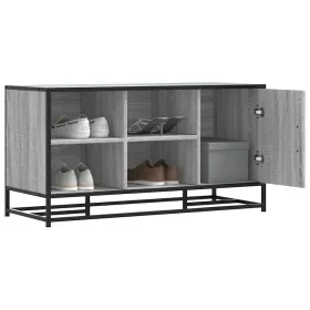 Banco zapatero madera de ingeniería gris sonoma 100x40x53,5 cm by , Benches for halls and storage - Ref: Foro24-849217, Price...