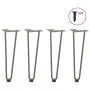 Patas mesa tipo horquilla 4uds acero macizo acero natural 42 cm by , Table legs - Ref: Foro24-4012423, Price: 46,49 €, Discou...