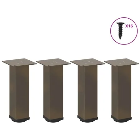 Patas para mesa de centro 4 uds acero acero natural 30-32 cm by , Table legs - Ref: Foro24-4012463, Price: 65,81 €, Discount: %