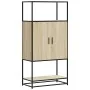 Aparador alto madera de ingeniería y metal Sonoma 68x35x139 cm by , Sideboards - Ref: Foro24-849040, Price: 93,75 €, Discount: %
