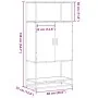 Aparador alto madera de ingeniería y metal Sonoma 68x35x139 cm by , Sideboards - Ref: Foro24-849040, Price: 93,75 €, Discount: %