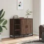 Aparador de madera de ingeniería marrón roble 92x35x76 cm by , Sideboards - Ref: Foro24-849023, Price: 116,18 €, Discount: %