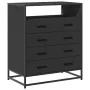 Cajonera de madera contrachapada negro 70x41x83,5 cm de , Cajoneras - Ref: Foro24-849089, Precio: 120,71 €, Descuento: %