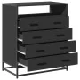 Cajonera de madera contrachapada negro 70x41x83,5 cm de , Cajoneras - Ref: Foro24-849089, Precio: 120,71 €, Descuento: %