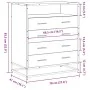 Cajonera de madera contrachapada negro 70x41x83,5 cm de , Cajoneras - Ref: Foro24-849089, Precio: 120,71 €, Descuento: %