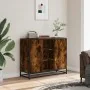 Aparador madera de ingeniería roble ahumado 92x35x76 cm de , Aparadores - Ref: Foro24-849016, Precio: 84,31 €, Descuento: %