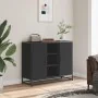 Aparador de madera de ingeniería negro 92x35x76 cm de , Aparadores - Ref: Foro24-849014, Precio: 87,57 €, Descuento: %