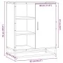 Aparador madera de ingeniería gris sonoma 62x35x76 cm von , Sideboards - Ref: Foro24-848997, Preis: 81,48 €, Rabatt: %