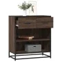 Aparador madera ingeniería roble marrón 68x35x76 cm by , Sideboards - Ref: Foro24-848988, Price: 101,43 €, Discount: %