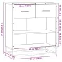 Aparador madera ingeniería roble marrón 68x35x76 cm by , Sideboards - Ref: Foro24-848988, Price: 101,43 €, Discount: %