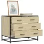 Cajonera de madera contrachapada color roble sonoma 70x41x56 cm de , Cajoneras - Ref: Foro24-849075, Precio: 90,30 €, Descuen...