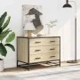 Cajonera de madera contrachapada color roble sonoma 70x41x56 cm de , Cajoneras - Ref: Foro24-849075, Precio: 90,30 €, Descuen...