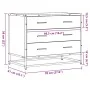 Cajonera de madera contrachapada color roble sonoma 70x41x56 cm de , Cajoneras - Ref: Foro24-849075, Precio: 90,30 €, Descuen...