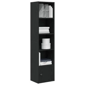 Estantería de madera de ingeniería roble negro 31x24x127 cm by , Bookcases and shelves - Ref: Foro24-860347, Price: 56,51 €, ...