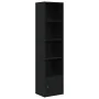 Estantería de madera de ingeniería roble negro 31x24x127 cm de , Librerías y estanterías - Ref: Foro24-860347, Precio: 56,48 ...