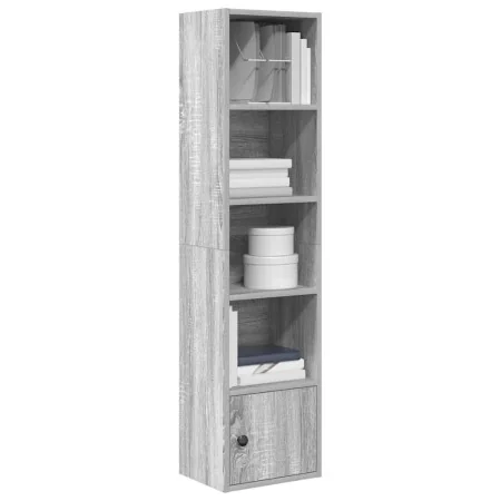 Estantería madera de ingeniería gris sonoma 31x24x127 cm by , Bookcases and shelves - Ref: Foro24-860351, Price: 54,52 €, Dis...